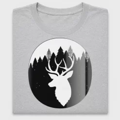 Minimalist Deer Forest DTF Transfer