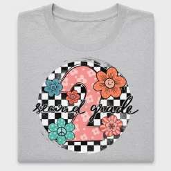 Retro Checkered 2nd Grade DTF Transfer