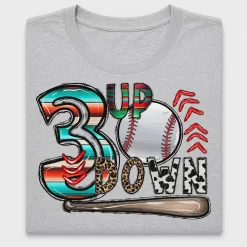 Baseball 3 Up 3 Down DTF Transfer