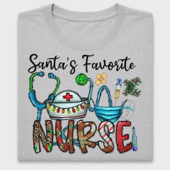 Santa's Favorite Nurse DTF Transfer
