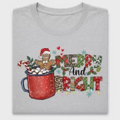 Merry And Bright Christmas DTF Transfer