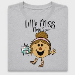 Little Miss New Year DTF Transfer for Kids Shirts