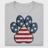 Patriotic Dog Paw DTF Transfer