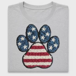Patriotic Dog Paw DTF Transfer