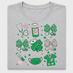 Nurse Shamrock St Patrick's Day DTF Transfer