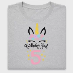 Unicorn 5th Birthday Girl DTF Transfer