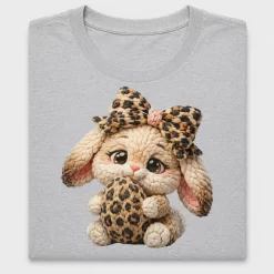 Leopard Bow Easter Bunny DTF Transfer