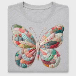 Retro Patchwork Butterfly DTF Transfer