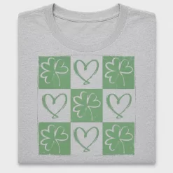 Retro Shamrock Heart Tic-Tac-Toe DTF Transfer