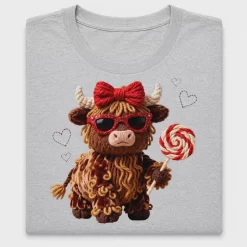 Coquette Highland Cow Valentine DTF Transfer