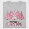Pink Christmas Trees DTF Transfer