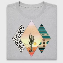 Boho Desert Cactus Geometric DTF Transfer