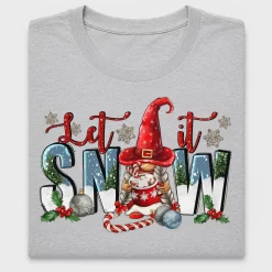 Let It Snow Gnome DTF Transfer