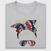Patriotic Messy Bun DTF Transfer