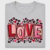 Love Leopard Print DTF Transfer for Valentine's Day Shirts