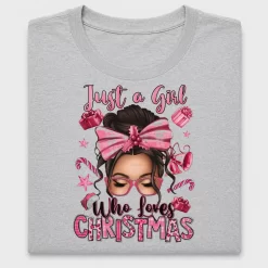 Just a Girl Christmas DTF Transfer