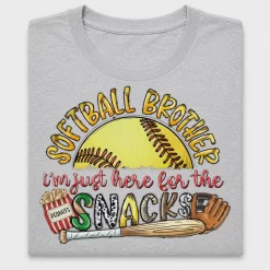 Softball Brookie I'm Just Here for the Snacks DTF