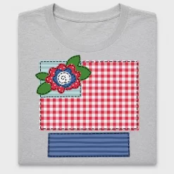 Patriotic Floral Flag DTF Transfer