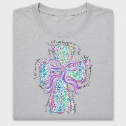 Colorful Floral Cross DTF Transfer