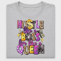 Hustle Like A Boss Leopard DTF Transfer