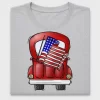 Patriotic Red Truck DTF Transfer