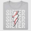 Baseball Sister Lightning Bolt DTF Transfer