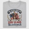 One Nation Under God 250 Years DTF Transfer