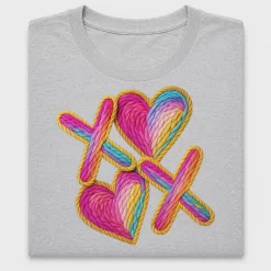 Colorful XOXO Hearts DTF Transfer