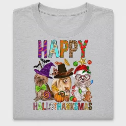 Happy Hallothankmas Dogs DTF Transfer