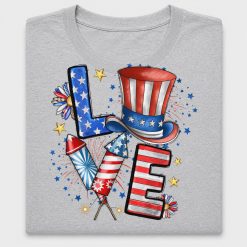 Patriotic Love America DTF Transfer