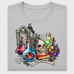 Witchy Potion Bottles Skull DTF Transfer