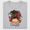 Sewing Life Bun Girl DTF Transfer