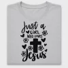 Girl Who Loves Jesus DTF Transfer