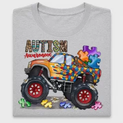 Autism Awareness Monster Truck DTF Transfer