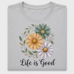 Retro Floral Life is Good DTF Transfer