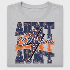 Cheer Aunt Lightning Bolt DTF Transfer