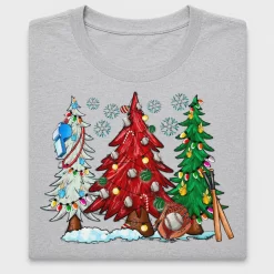 Baseball Christmas Trees DTF Transfer