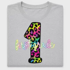 Neon First Grade Birthday DTF Transfer