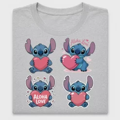 Aloha Love Stitch Heart DTF Transfer