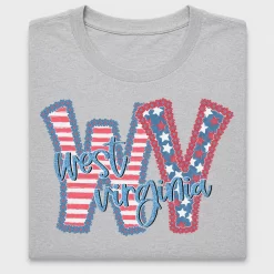 West Virginia Patriotic DTF Transfer
