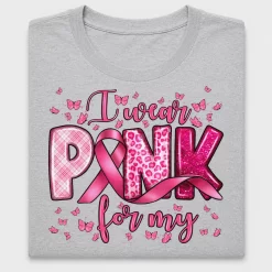 Breast Cancer Awareness Pink Ribbon DTF Transfer