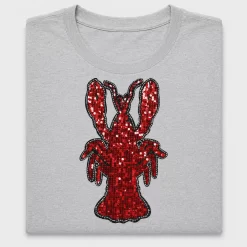 Red Sequin Crawfish DTF Transfer