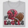 Sequin Eagles Football DTF Transfer