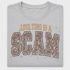 Adulting Is A Scam Leopard DTF Transfer