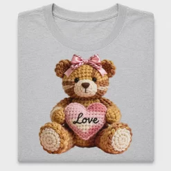 Crochet Bear Love Heart DTF Transfer
