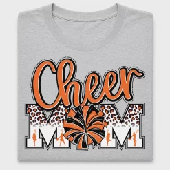 Cheer Mom Orange Leopard DTF Transfer