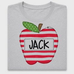 Personalized Apple Teacher Nameplate DTF Transfer