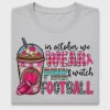 October Wear Pink Football DTF Transfer
