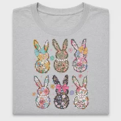 Floral Easter Bunny DTF Transfer