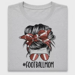 Football Mom Messy Bun DTF Transfer